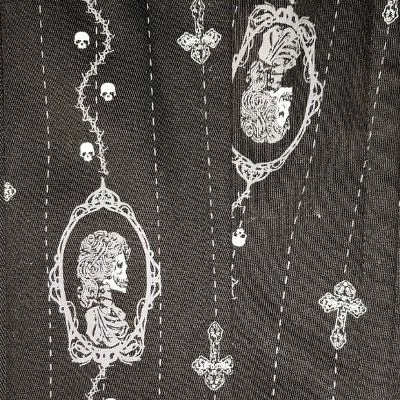 Vintage Spin Doctor Y2K Hell Bunny skull cameo corset top - Picture 3 of 8